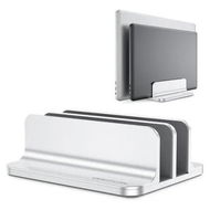 Detailed information about the product Vertical Laptop Stand, Double Desktop Stand Holder with Adjustable Dock Up to 17.3 inch, Fits All MacBok, Surface, Samsung, HP, Dell, Chrome Book
