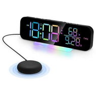 Detailed information about the product Vibrating Alarm Clock, Large LED Digital Display, Dual Alarms with Dimmable Volume Adjustable, for Deep Sleepers and Hearing Impaired Seniors (Black)