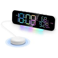 Detailed information about the product Vibrating Alarm Clock, Large LED Digital Display, Dual Alarms with Dimmable Volume Adjustable, for Deep Sleepers and Hearing Impaired Seniors (White)