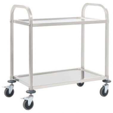 VidaXL 2-Tier Kitchen Trolley 87x45x83.5 Cm Stainless Steel