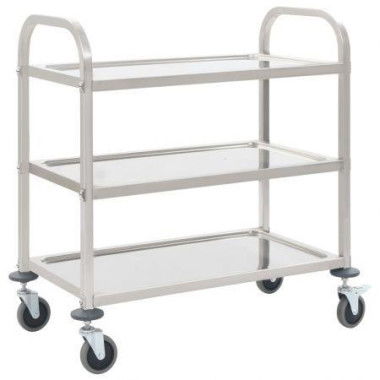 VidaXL 3-Tier Kitchen Trolley 107x55x90 Cm Stainless Steel