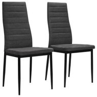 Detailed information about the product VidaXL Dining Chairs 2 Pcs Dark Grey Fabric