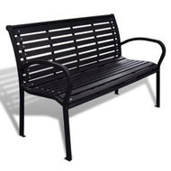 Detailed information about the product vidaXL Garden Bench 125 cm Steel and WPC Black