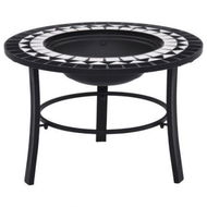 Detailed information about the product VidaXl Mosaic Fire Pit Black And White 68cm Ceramic