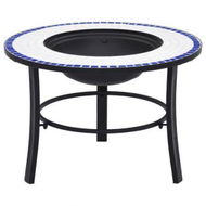 Detailed information about the product VidaXl Mosaic Fire Pit Blue And White 68cm Ceramic