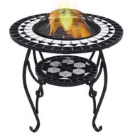 Detailed information about the product VidaXL Mosaic Fire Pit Table Black And White 68 Cm Ceramic