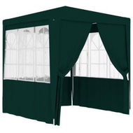 Detailed information about the product VidaXL Professional Party Tent With Side Walls 2.5x2.5m Green 90g/cubic Meter.