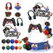 Video Game Happy Birthday Controller Headset Cake Decoration, Video Game Cake Toppers 5 Colorful Ball Cake Decoration for Game Theme Birthday Party. Available at Crazy Sales for $17.95