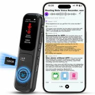 Detailed information about the product Voice Recorder 128GB Digital 3072kbps Portable Audio Device Transcription Text Simultaneous Interpretation
