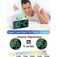 Detailed information about the product Wake Up on Time Super Loud Alarm Clock with 7 Color Night Light for Heavy Sleepers, Kids, and Teens