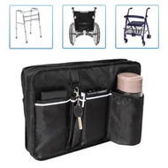Detailed information about the product Walking Aid Hanging Storage Bag With Drink Holder for Walkers Walker Hands-Free Folding Walker Basket Organiser Sack for Easy Access to Zip Pocket