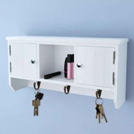 Detailed information about the product Wall Cabinet For Keys And Jewelery With Doors And Hooks