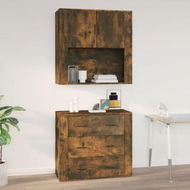 Detailed information about the product Wall Cabinet Smoked Oak 80x33x80 Cm Engineered Wood