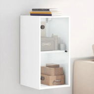 Detailed information about the product Wall Cabinet with Glass Doors White 35x37x68.5 cm