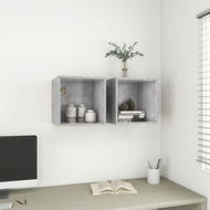 Detailed information about the product Wall Cabinets 2 Pcs Concrete Grey 37x37x37 Cm Engineered Wood