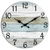 Detailed information about the product Wall Clock Silent Non Ticking Battery Operated, Rustic Coastal Country Clock Decorative for Bathroom Kitchen Bedroom Living Room (10 Inch)