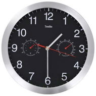 Detailed information about the product Wall Clock With Quartz Movement Hygrometer And Thermometer 30 Cm Black