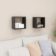 Detailed information about the product Wall Cube Shelves 2 pcs Grey 26x15x26 cm