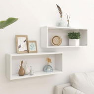 Detailed information about the product Wall Cube Shelves 2 pcs White 60x15x23 cm Engineered Wood