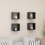 Detailed information about the product Wall Cube Shelves 4 Pcs Grey 22x15x22 Cm