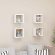 Detailed information about the product Wall Cube Shelves 4 Pcs White 22x15x22 Cm