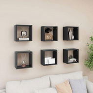 Detailed information about the product Wall Cube Shelves 6 Pcs Grey 26x15x26 Cm