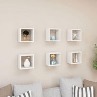 Detailed information about the product Wall Cube Shelves 6 Pcs White 22x15x22 Cm