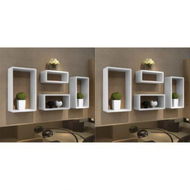 Detailed information about the product Wall Cube Shelves 8 Pcs White