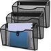 Wall File Organizer,Hanging Wall Mounted File Folder Binder Holder Mail Organizer for Office,Home and School Supplies(Black). Available at Crazy Sales for $24.99