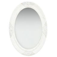 Detailed information about the product Wall Mirror Baroque Style 50x70 Cm White