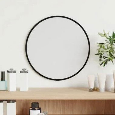 Wall Mirror Black Ã˜ 30 cm Round