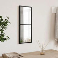 Detailed information about the product Wall Mirror Black 20x50 cm Rectangle Iron