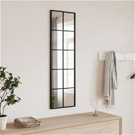 Detailed information about the product Wall Mirror Black 30x100 cm Rectangle Iron
