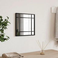 Detailed information about the product Wall Mirror Black 30x30 cm Square Iron