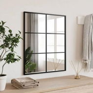 Detailed information about the product Wall Mirror Black 50x60 cm Rectangle Iron