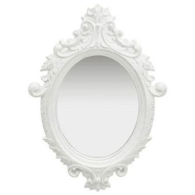 Wall Mirror Castle Style 56x76 Cm White