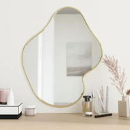 Detailed information about the product Wall Mirror Gold 60x50 cm