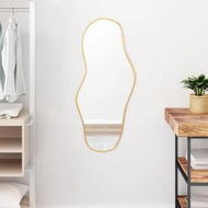 Detailed information about the product Wall Mirror Gold 90x40 cm