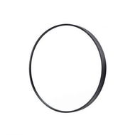 Detailed information about the product Wall Mirror Round Aluminum Frame Bathroom 50cm BLACK