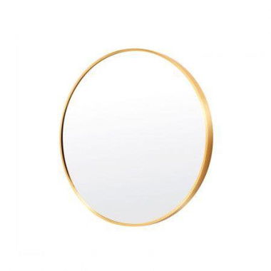 Wall Mirror Round Aluminum Frame Bathroom 50cm GOLD