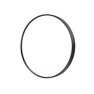 Detailed information about the product Wall Mirror Round Aluminum Frame Bathroom 60cm BLACK