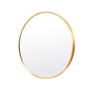 Detailed information about the product Wall Mirror Round Aluminum Frame Bathroom 70cm GOLD