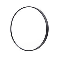 Detailed information about the product Wall Mirror Round Aluminum Frame Bathroom 80cm BLACK