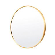 Detailed information about the product Wall Mirror Round Aluminum Frame Bathroom 80cm GOLD