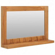 Detailed information about the product Wall Mirror With Shelf 60x12x40 Cm Solid Teak Wood