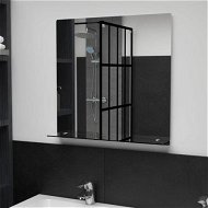 Detailed information about the product Wall Mirror with Shelf 60x60 cm Tempered Glass