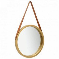Detailed information about the product Wall Mirror With Strap 50 Cm Gold