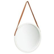 Detailed information about the product Wall Mirror With Strap 50 Cm White