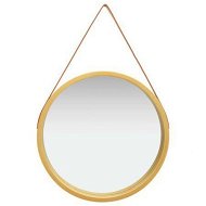 Detailed information about the product Wall Mirror With Strap 60 Cm Gold