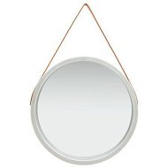 Detailed information about the product Wall Mirror With Strap 60 Cm Silver